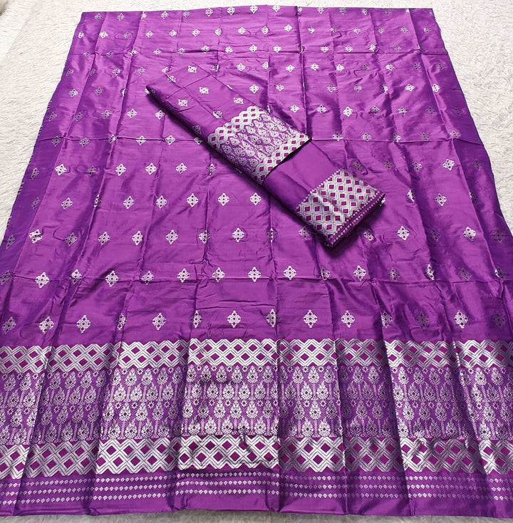 Silver Jari Mix Set Mekhela Sador