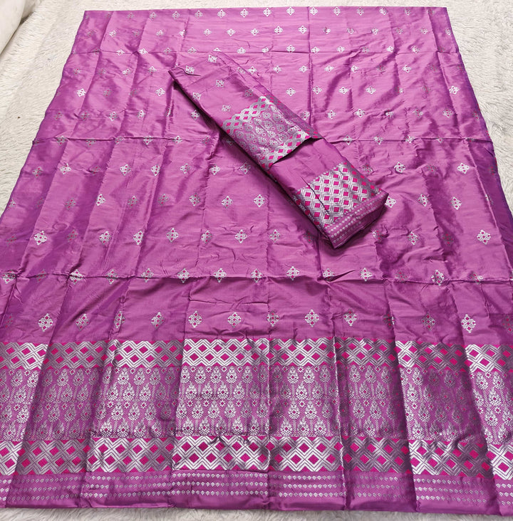 Silver Jari Mix Set Mekhela Sador