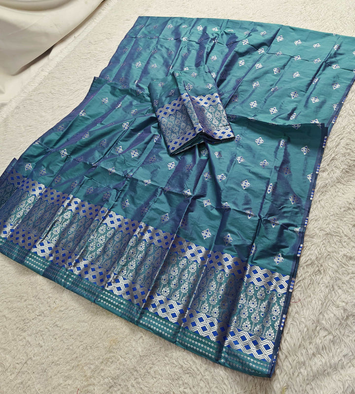 Silver Jari Mix Set Mekhela Sador