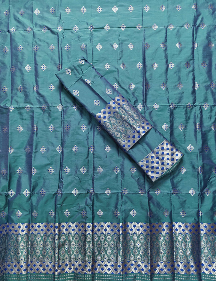 Silver Jari Mix Set Mekhela Sador