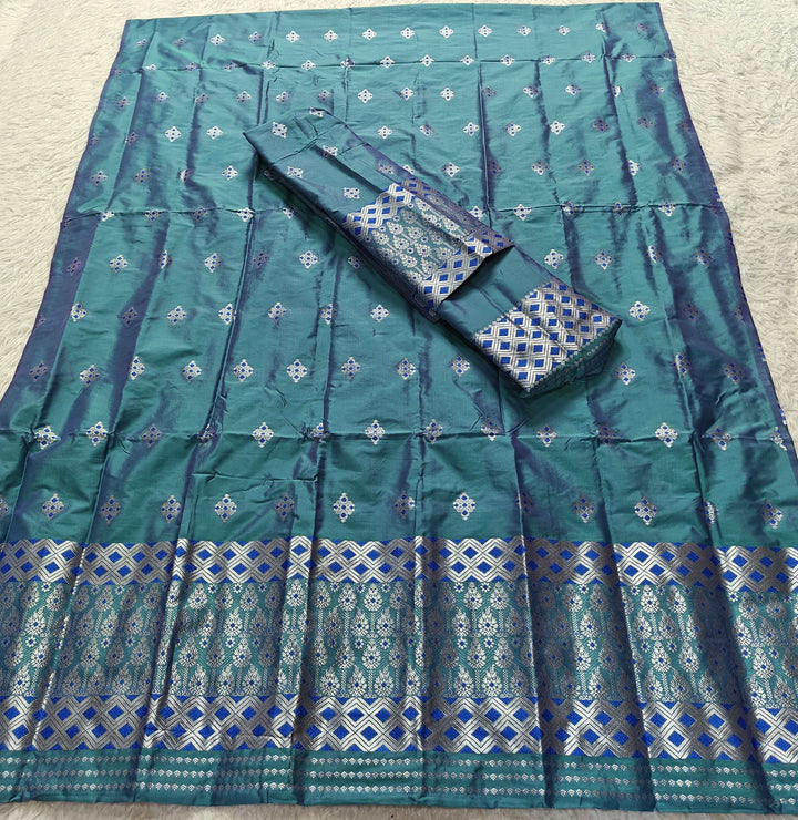 Silver Jari Mix Set Mekhela Sador