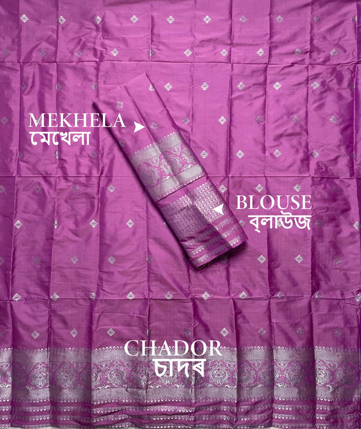 Silver Jari - Dhaga Mina - Mix Set Mekhela Sador