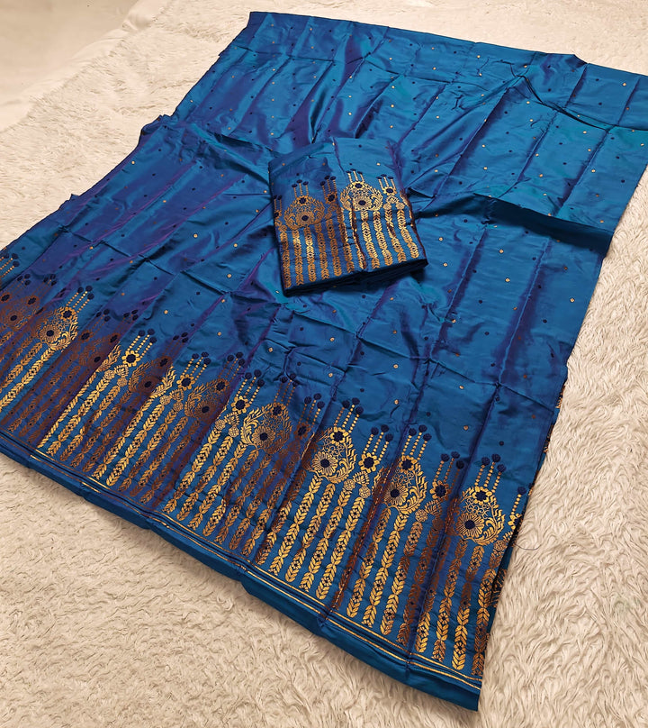 Copper Jari Mix Set Mekhela Sador