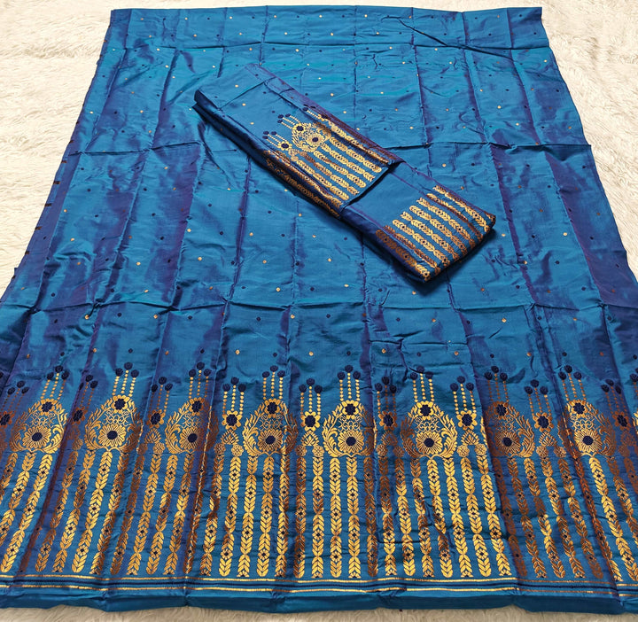 Copper Jari Mix Set Mekhela Sador