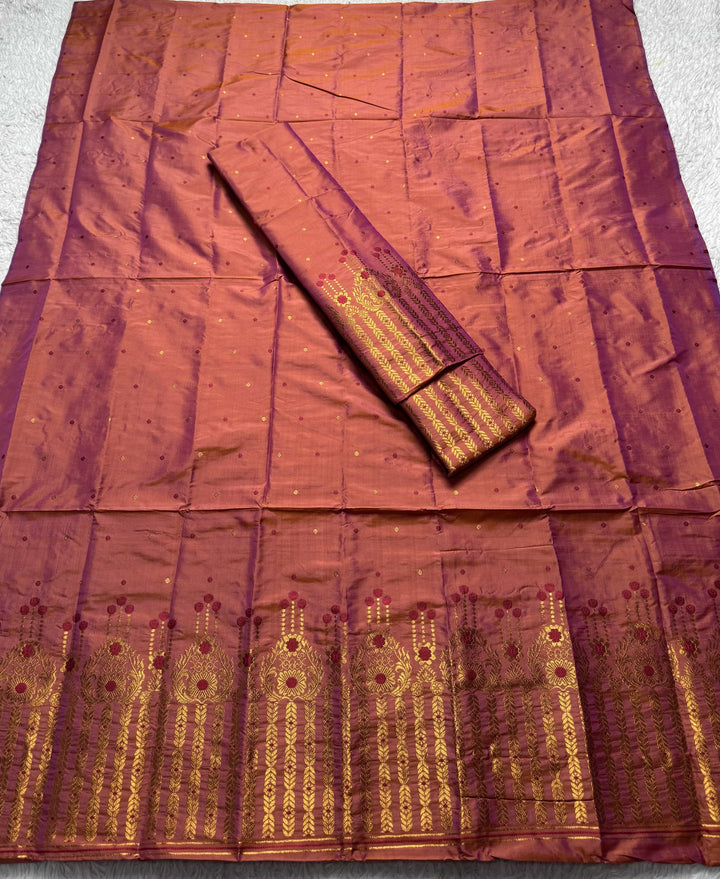 Copper Jari Mix Set Mekhela Sador