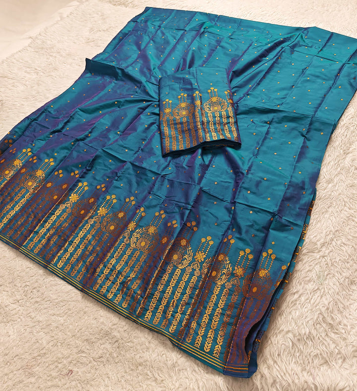 Copper Jari Mix Set Mekhela Sador