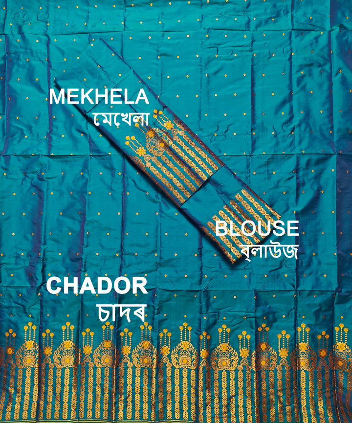 Copper Jari Mix Set Mekhela Sador