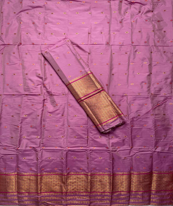 Copper Jari - Dhaga Mina - Mix Set Mekhela Sador