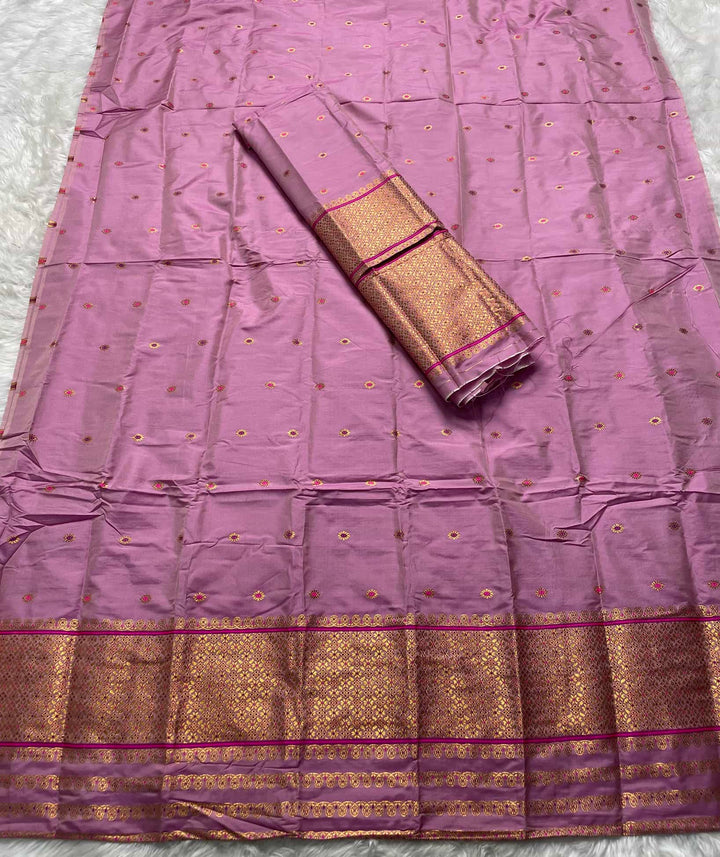 Copper Jari - Dhaga Mina - Mix Set Mekhela Sador