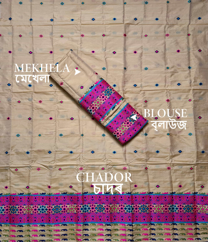 Multi-Dhaga Work Mix Set Mekhela Sador