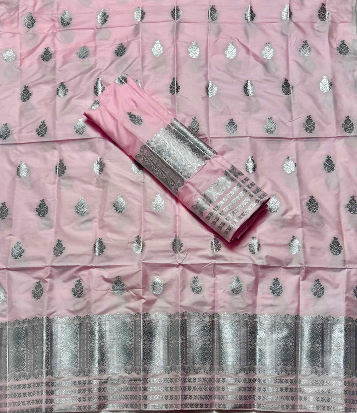 Silver Jari Mix Set Mekhela Sador