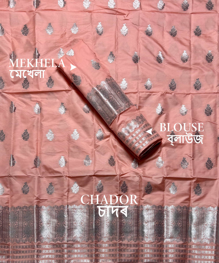 Silver Jari Mix Set Mekhela Sador