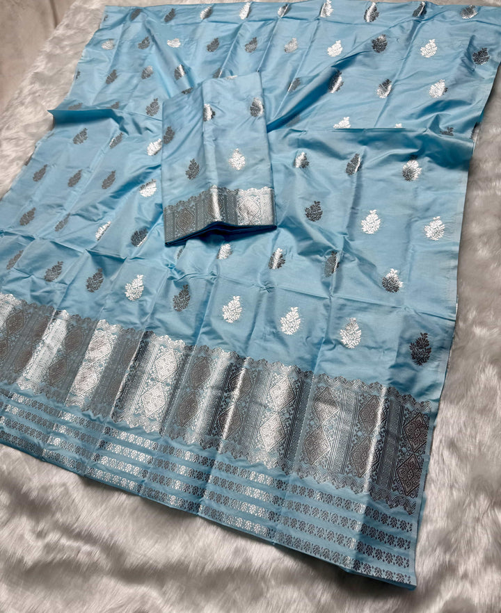 Silver Jari Mix Set Mekhela Sador