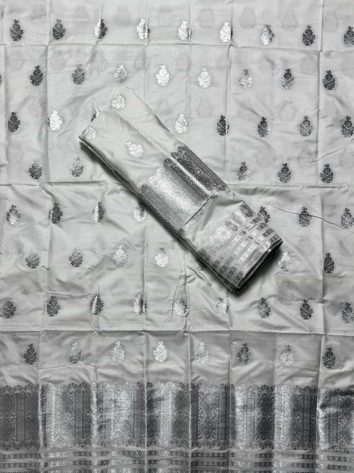 Silver Jari Mix Set Mekhela Sador