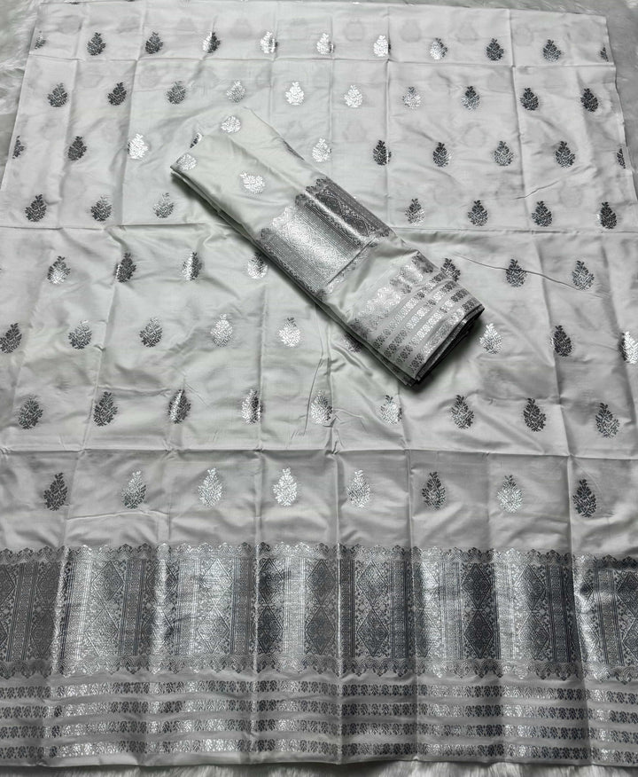 Silver Jari Mix Set Mekhela Sador