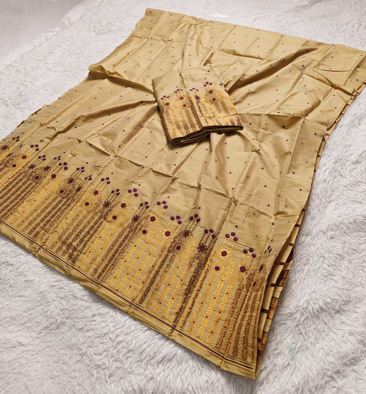 Copper Jari Mix Set Mekhela Sador