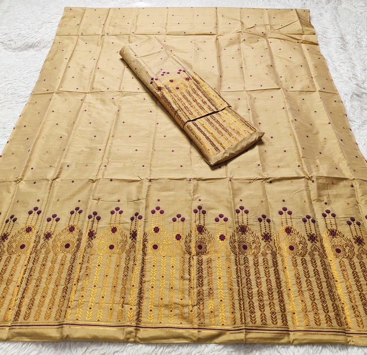 Copper Jari Mix Set Mekhela Sador