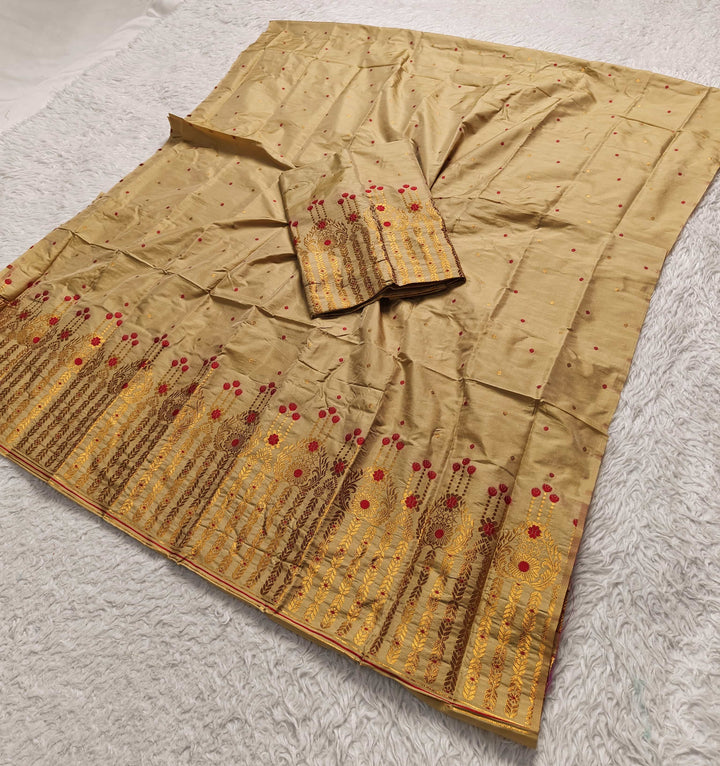 Copper Jari Mix Set Mekhela Sador