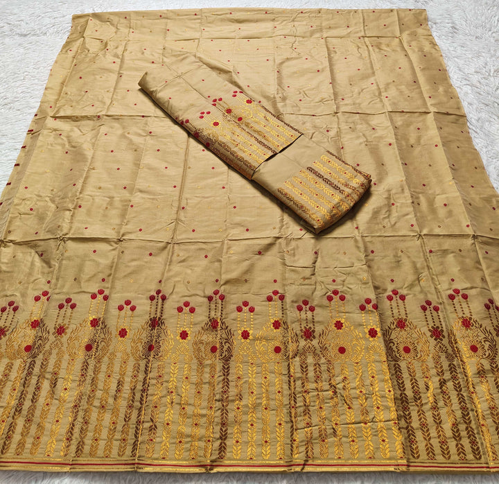 Copper Jari Mix Set Mekhela Sador