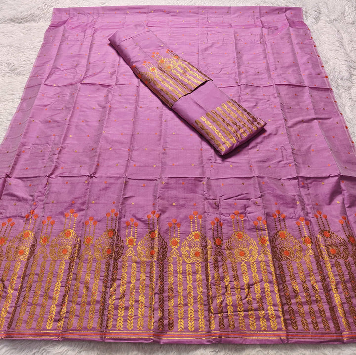 Copper Jari Mix Set Mekhela Sador