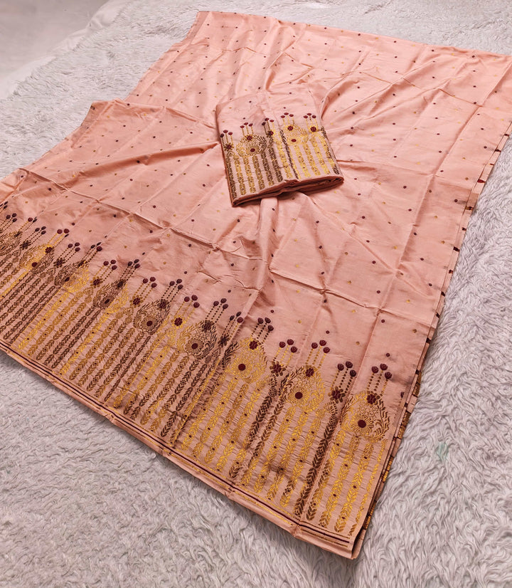 Copper Jari Mix Set Mekhela Sador