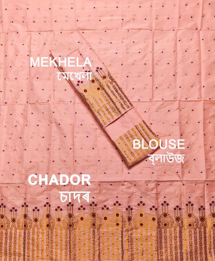 Copper Jari Mix Set Mekhela Sador