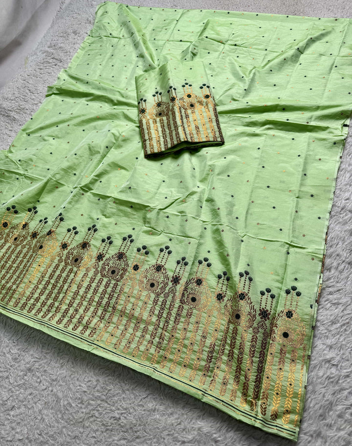 Copper Jari Mix Set Mekhela Sador