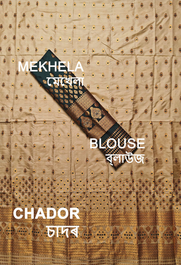 Muga* Contrast Mix Set Mekhela Sador