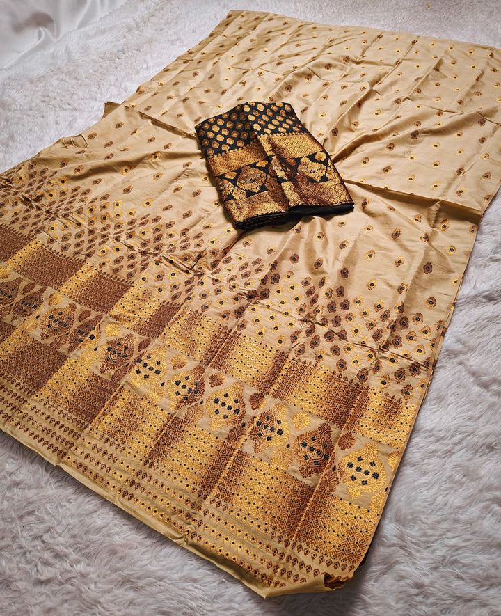 Muga* Contrast Mix Set Mekhela Sador
