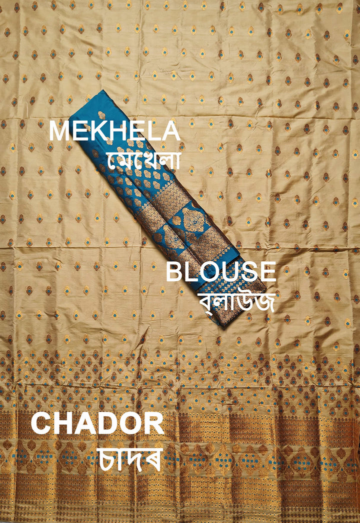 Muga* Contrast Mix Set Mekhela Sador
