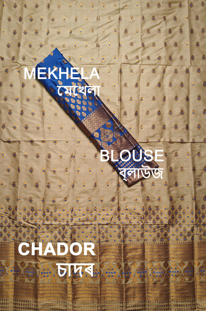 Muga* Contrast Mix Set Mekhela Sador