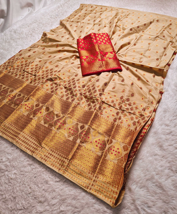 Muga* Contrast Mix Set Mekhela Sador
