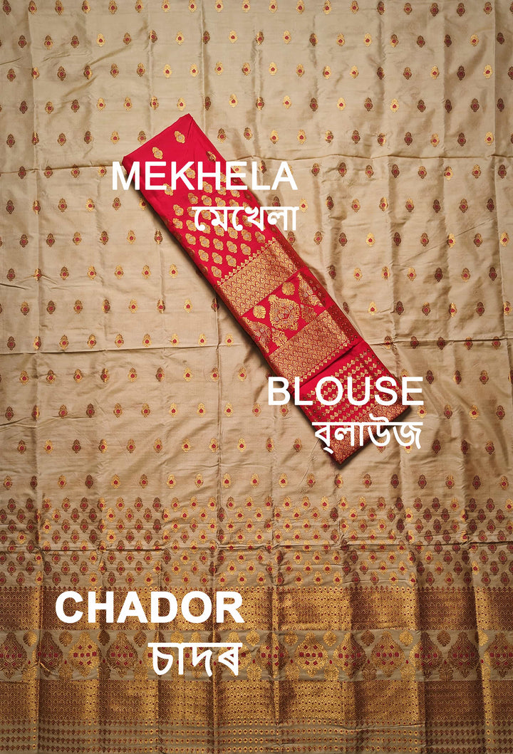 Muga* Contrast Mix Set Mekhela Sador