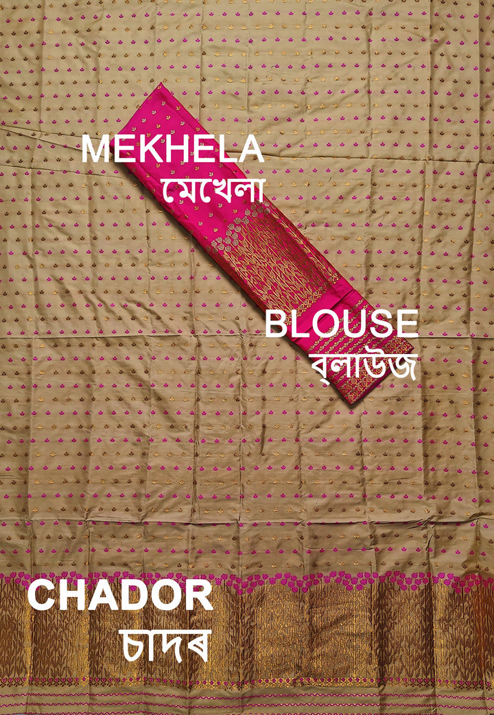 Muga* Contrast Mix Set Mekhela Sador