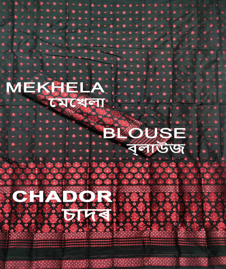 Colouring Jari Mix Set Mekhela Sador