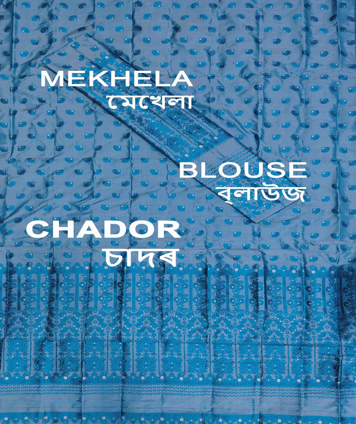 Mix Pat Mekhla Chador - Mix Designs - Clearance Sale