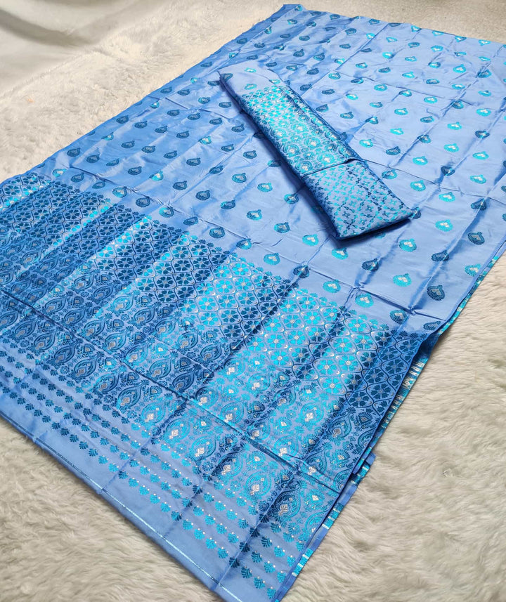 Mix Pat Mekhla Chador - Mix Designs - Clearance Sale