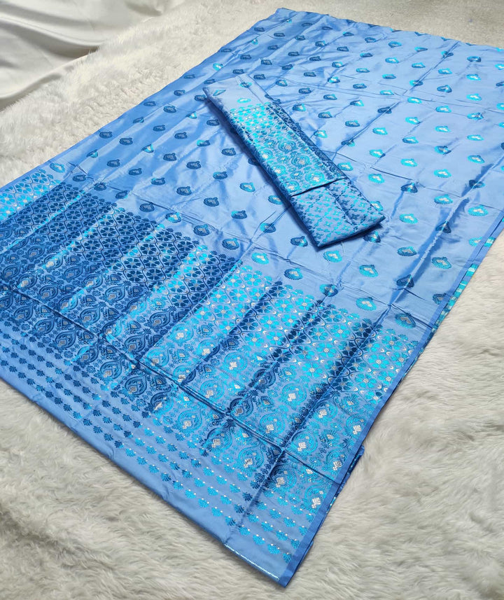 Mix Pat Mekhla Chador - Mix Designs - Clearance Sale