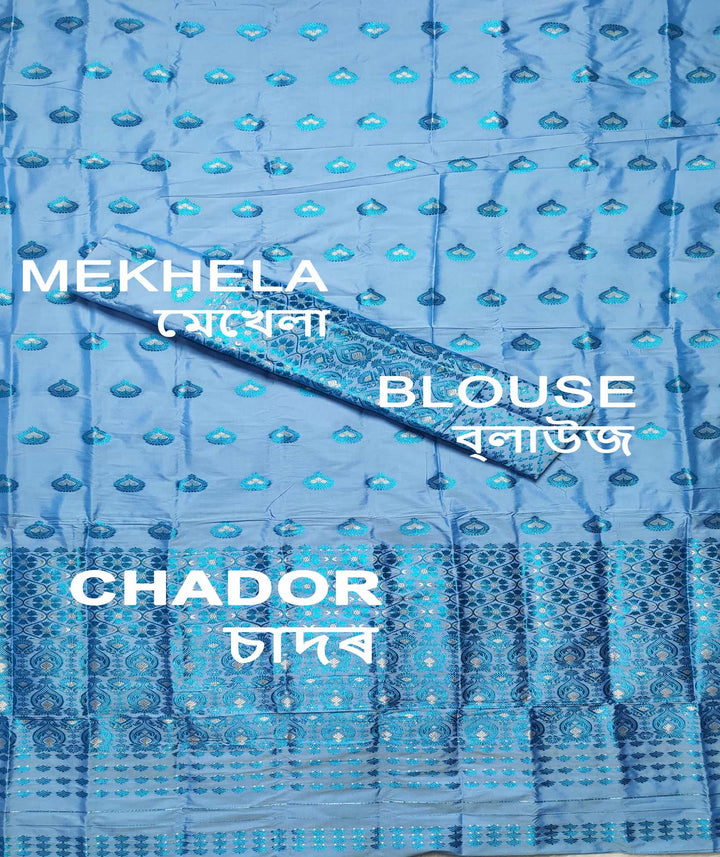 Mix Pat Mekhla Chador - Mix Designs - Clearance Sale