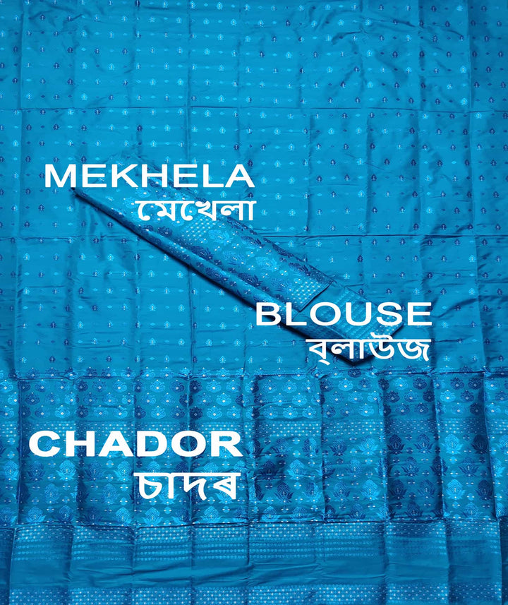 Colouring Jari Mix Set Mekhela Sador