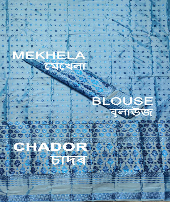 Colouring Jari Mix Set Mekhela Sador