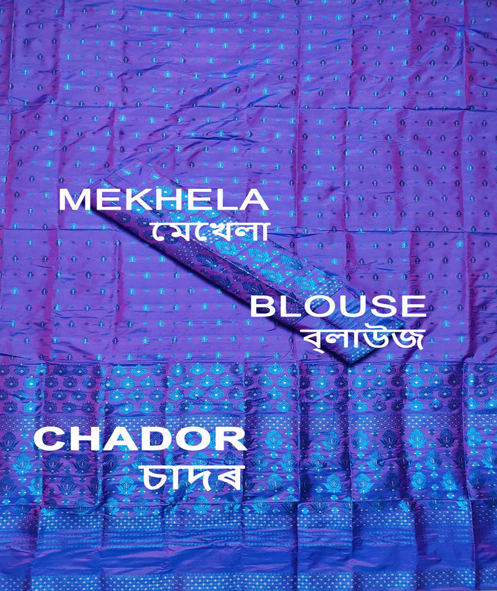 Colouring Jari Mix Set Mekhela Sador