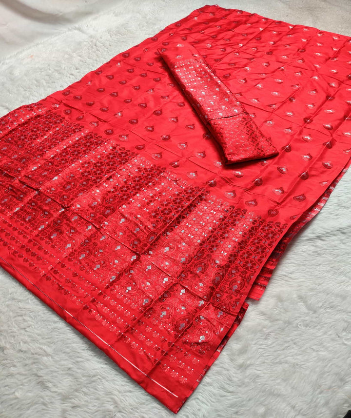 Mix Pat Mekhla Chador - Mix Designs - Clearance Sale