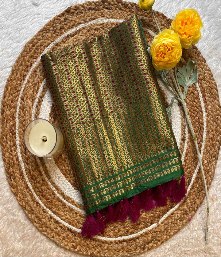 Soft Mix Pat* Woven Assamese Saree – Chadorkart