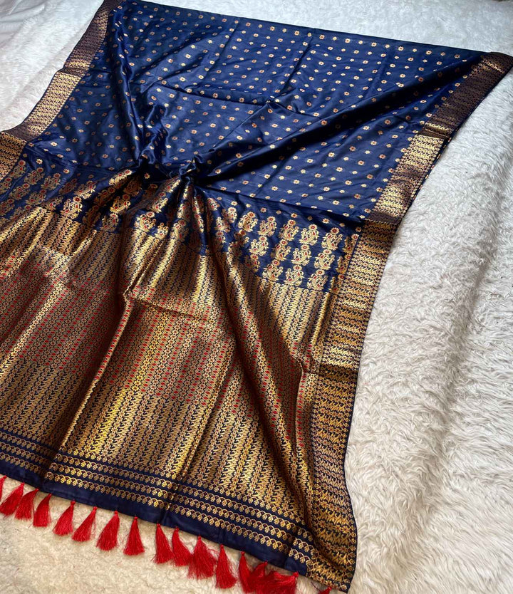 Soft Mix Pat* Woven Assamese Saree – Chadorkart