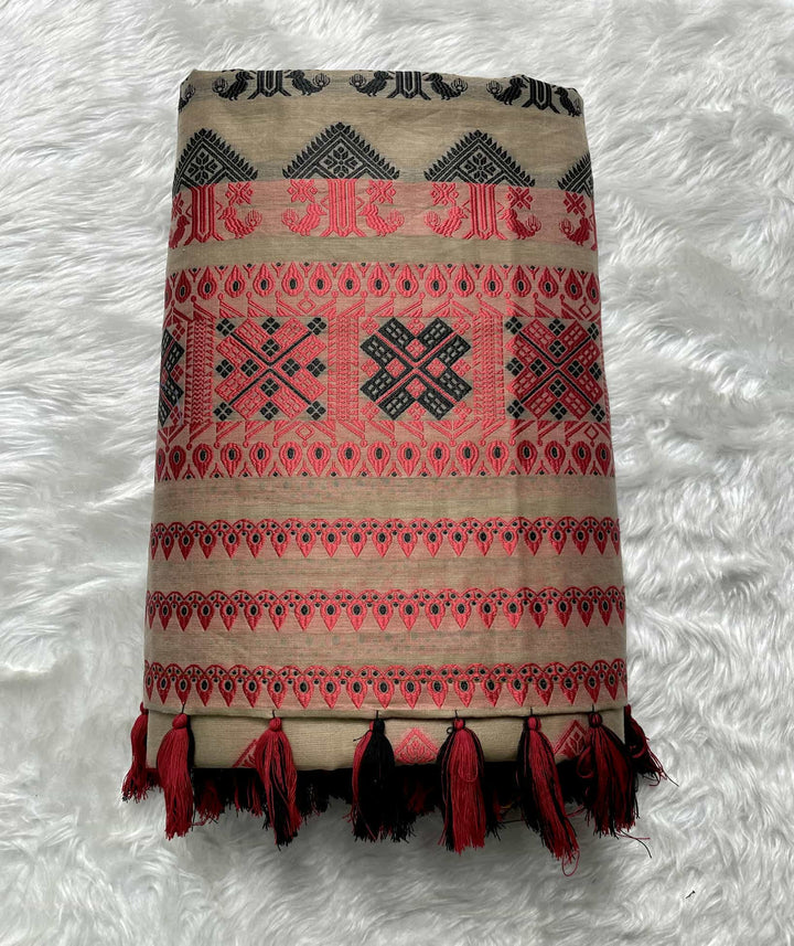AC Cotton Woven Assamese Saree