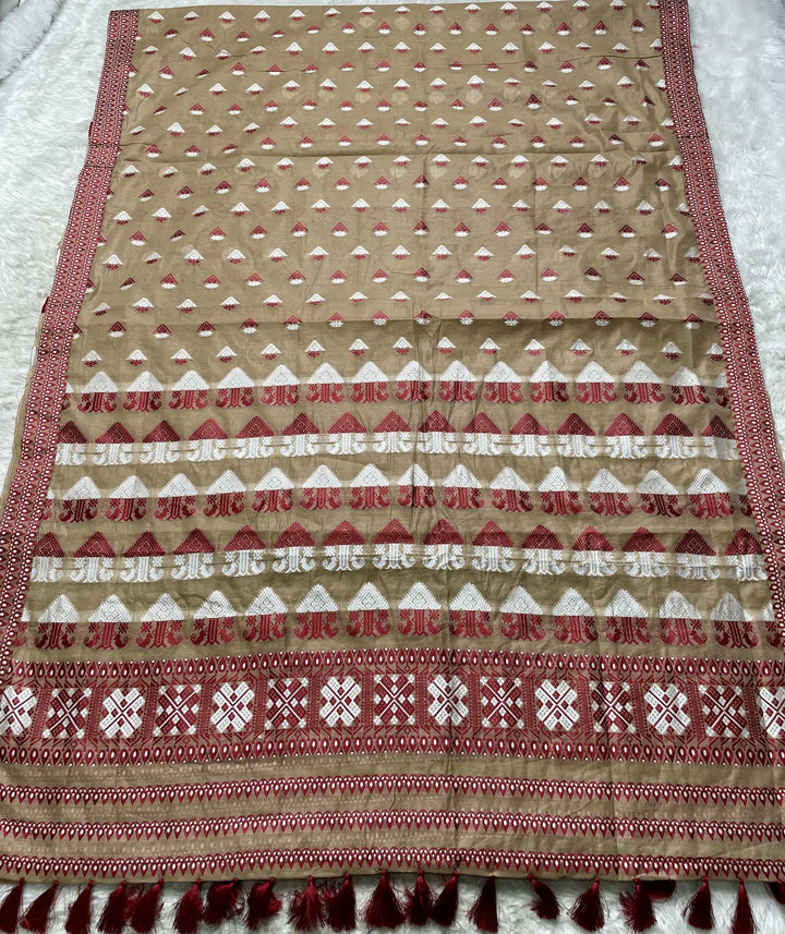 AC Cotton Woven Assamese Saree