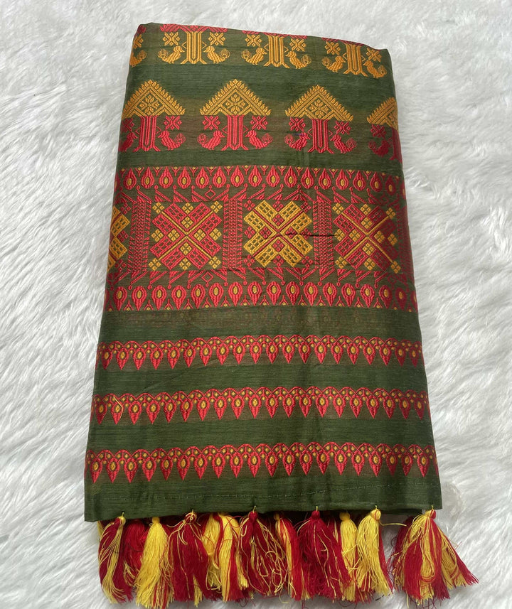 AC Cotton Woven Assamese Saree