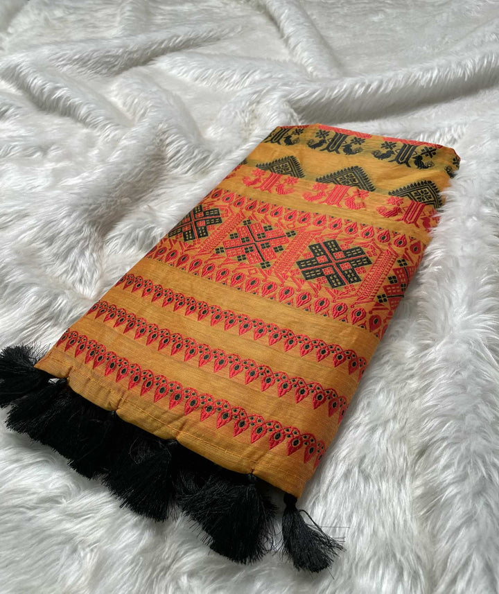 AC Cotton Woven Assamese Saree