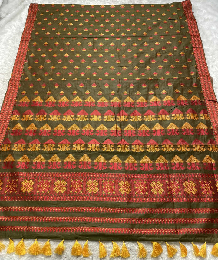 AC Cotton Woven Assamese Saree